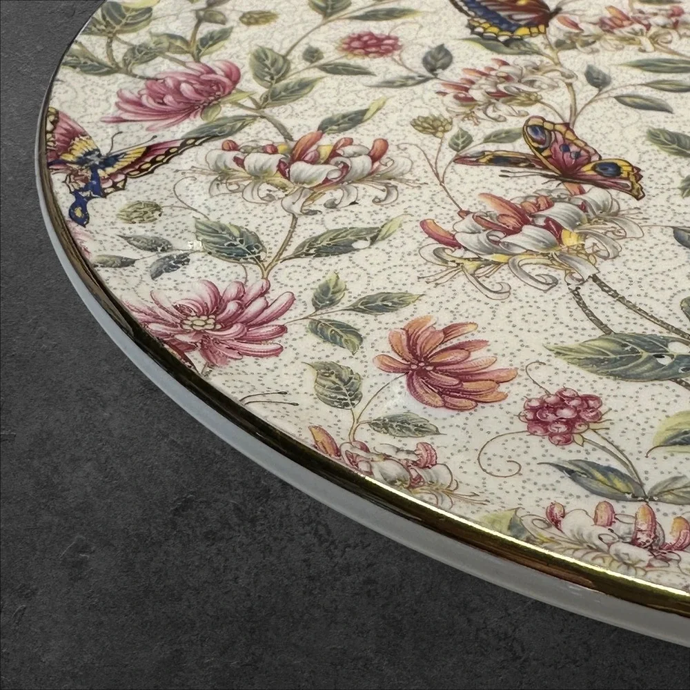 Royal Tudor Ware Barker Bros England‎ Chintz Butterfly Charger Plate 11